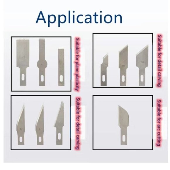 Precision Cutting Knife Set Hand Tools Art Hobby Craft Non Slip 13 Pieces - Picture 3 of 16